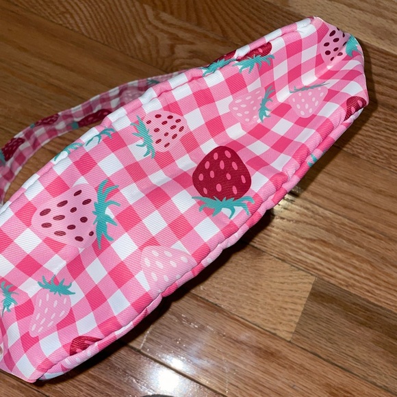 NOT BAGGU Pink Strawberry Patterned shoulder Women's Bag - Picture 4 of 4
